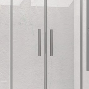 Kamalu - Box doccia 90x170 telaio argento opaco doppio scorrevole | KE-6000A