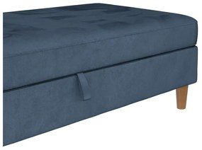 Poggiapiedi in velluto blu Lilly - Støraa