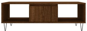 Tavolino salotto rovere marrone 104x60x35 cm legno multistrato