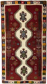 Shiraz Tappeto 80x140 Rosso (Iran) Annodato A Mano