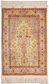 Hereke Tappeto 70x100 Beige (Tacchino) Annodato A Mano