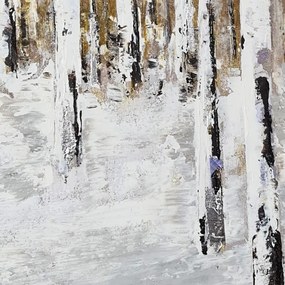 Quadro dipinto a mano 70x70 cm Birch Wood - Wallity