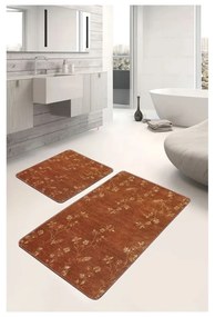 Set di tappetini per il bagno marroni in velluto 2 pz 60x100 cm – Mila Home