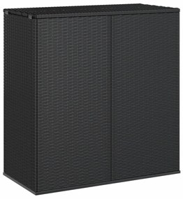 Contenitore Cuscini Da Giardino Rattan Pe 100x49x103,5 Cm Nero /