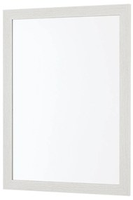 Specchio Rettangolare 50x60 Reversibile Feridras "Wood" Effetto Legno Bianco