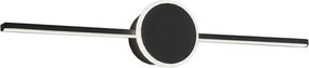 LAMPADA DA MURO DA BAGNO LED SOPRA SPECCHIO 40CM APP848-1W ROUND BLACK
