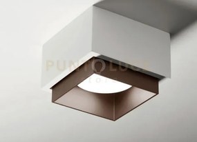 Syme lampada da soffitto 1 luce attacco gx53 quadrata bronzo in ges...