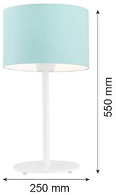 Argon 4127 - Lampada da tavolo MAGIC 1xE27/15W/230V turchese/bianco