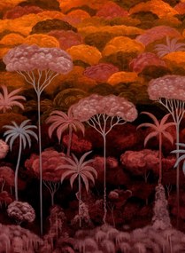 Arte International Carta da parati panoramica Ciel Tropical - Bright Pimento