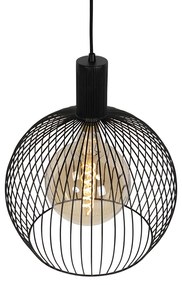 Lampada a sospensione rotonda di design nera 40 cm - Dos