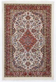 Isfahan Tappeto 90 x 130 (Iran) Annodato A Mano