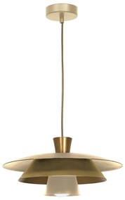 Lampadario a sospensione con filo PLATO 1xE27/15W/230V beige/oro