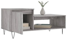 Tavolino da salotto grigio sonoma 100x50x45cm legno multistrato