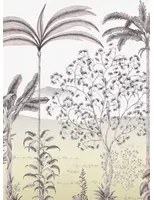 Isidore Leroy Carta da parati panoramica Jardin des Oiseaux Safran - Panel A