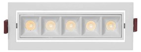 Faro LED da Incasso Bianco 12W Orientabile Foro 155x55mm Colore Bianco Naturale 4.000K