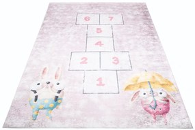 Tappeto per bambini con motivo di animali e giochi da vivaio Larghezza: 140 cm | Lunghezza: 200 cm