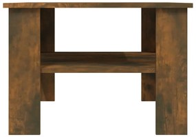 Tavolino da Salotto Rovere Fumo 60x60x42 cm Legno Multistrato