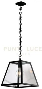 Lampadario a sospensione lexington nera 1 luce attacco e27 30x30x12...