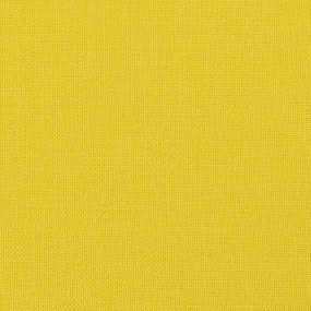 Set di divani 2 pz con cuscini giallo chiaro in tessuto