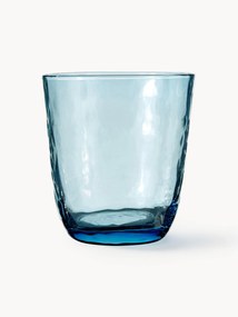 Set di 4 bicchieri acqua in vetro soffiato irregolare Hammered