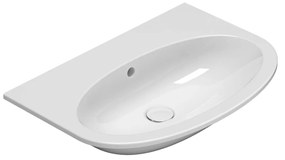 Globo 4all Lavabo 70x48 sospesa Con Fissaggi in ceramica Bianco Lucido