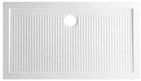 Piatto doccia 70x90 H 6.5 rettangolare in ceramica bianca con antiscivolo Ferdy