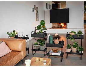 Consolle in metallo nero 24x48 cm A-Console - Zone