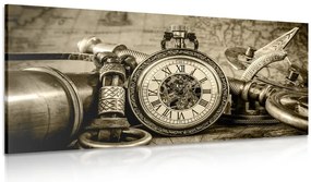 Quadro su tela – Orologi del passato in seppia
