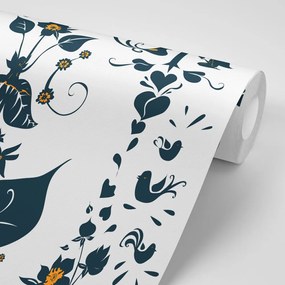 Carta da parati – Motivo popolare blu