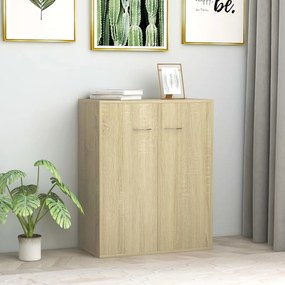 Credenza rovere sonoma 60x30x75 cm in truciolato