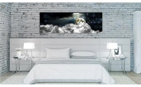 Quadro Moon in the Clouds  Colore Nero, Dimensioni e Misure 120x40