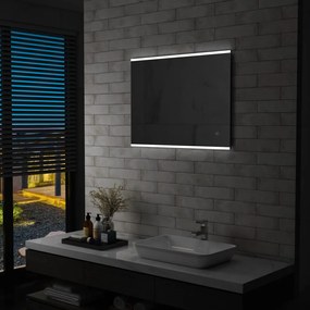 Specchio Led Da Bagno Con Sensore Tattile 80x60 Cm /