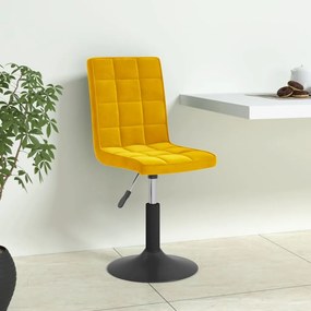 Sedie Da Pranzo Girevoli 4 Pz Giallo Senape İn Velluto /