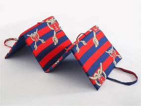 Cuscino per seduta da giardino rosso/blu per sedia a sdraio 49x137 cm Ship Rope – B.E.S.