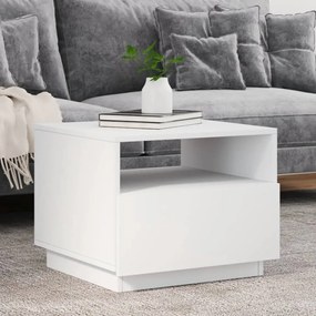 Tavolino Da Soggiorno Con Luci Led Bianco 50x49x40 Cm /