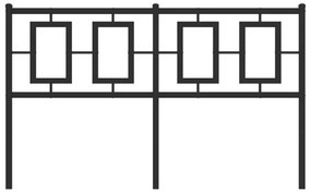 Testiera in metallo nero 140 cm