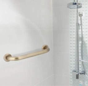Supporto da bagno a parete EYN DB1008 da 35 cm con finitura ottone anticato