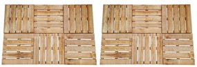 Piastrelle Per Esterni 12 Pz 50x50 Cm İn Legno Marrone /