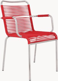 Set di 4 poltroncine da giardino fatte a mano Mya Spaghetti, impilabili