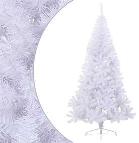 Albero Di Natale Artificiale Metà Con Supporto Bianco 180cm Pvc /