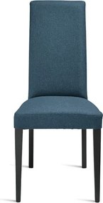 Sedia in tessuto Blu con gambe in legno DENVER 2 sedie