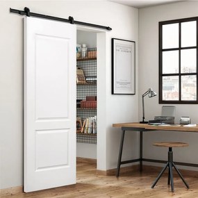 Porta scorrevole reversibile Miami in mdf bianco, L 93 x H 215 cm, con binario Loft