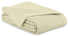Copriletto beige in microfibra con rivestimento trapuntato 220x240 cm Ophelia – Restilo