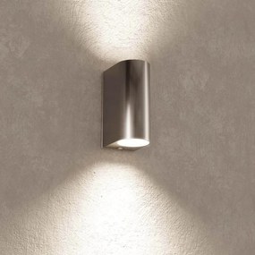 Applique da Esterno Bidirezione IP65 GU10 Stondata - Inox