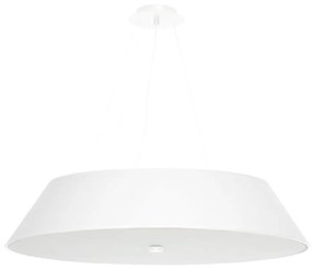 Lampada a sospensione bianca con paralume in tessuto ø 70 cm Hektor - Nice Lamps