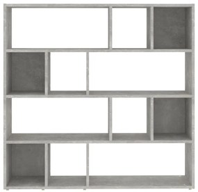 Libreria/divisorio grigio cemento 105x24x102 cm
