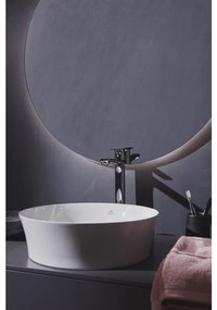 Lavabo da appoggio tondo in ceramica bianco