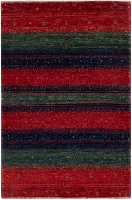 Loribaft Tappeto persiano 90 x 130 Verde (Iran) Annodato A Mano