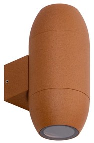 Applique Ovale Bidirezionale IP65 GU10 per esterni Grande - Corten
