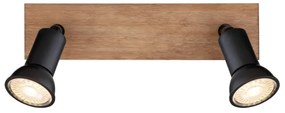 Globo 57998-2W - Luce Spot DREW 2xGU10/35W/230V legno/nero